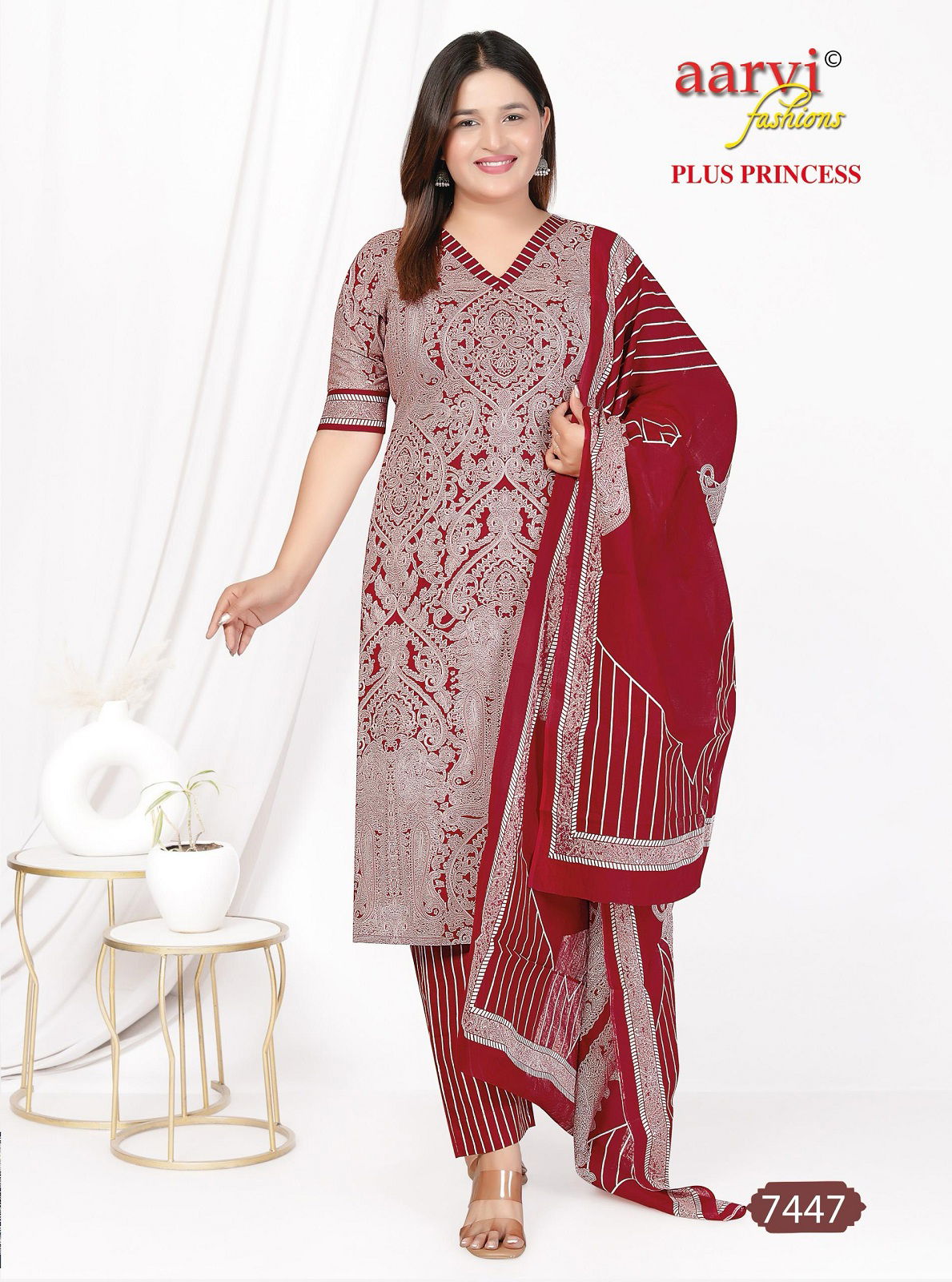 Plus Princess Vol 4 By Aarvi Printed Cotton Readymade Dress Exporters In India